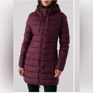 Lole Dark Cherry Hooded Down Jacket